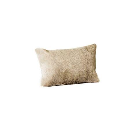 MOES HOME COLLECTION Goat Synthetic Fur Bolster Light- Dark Grey XU-1004-25
